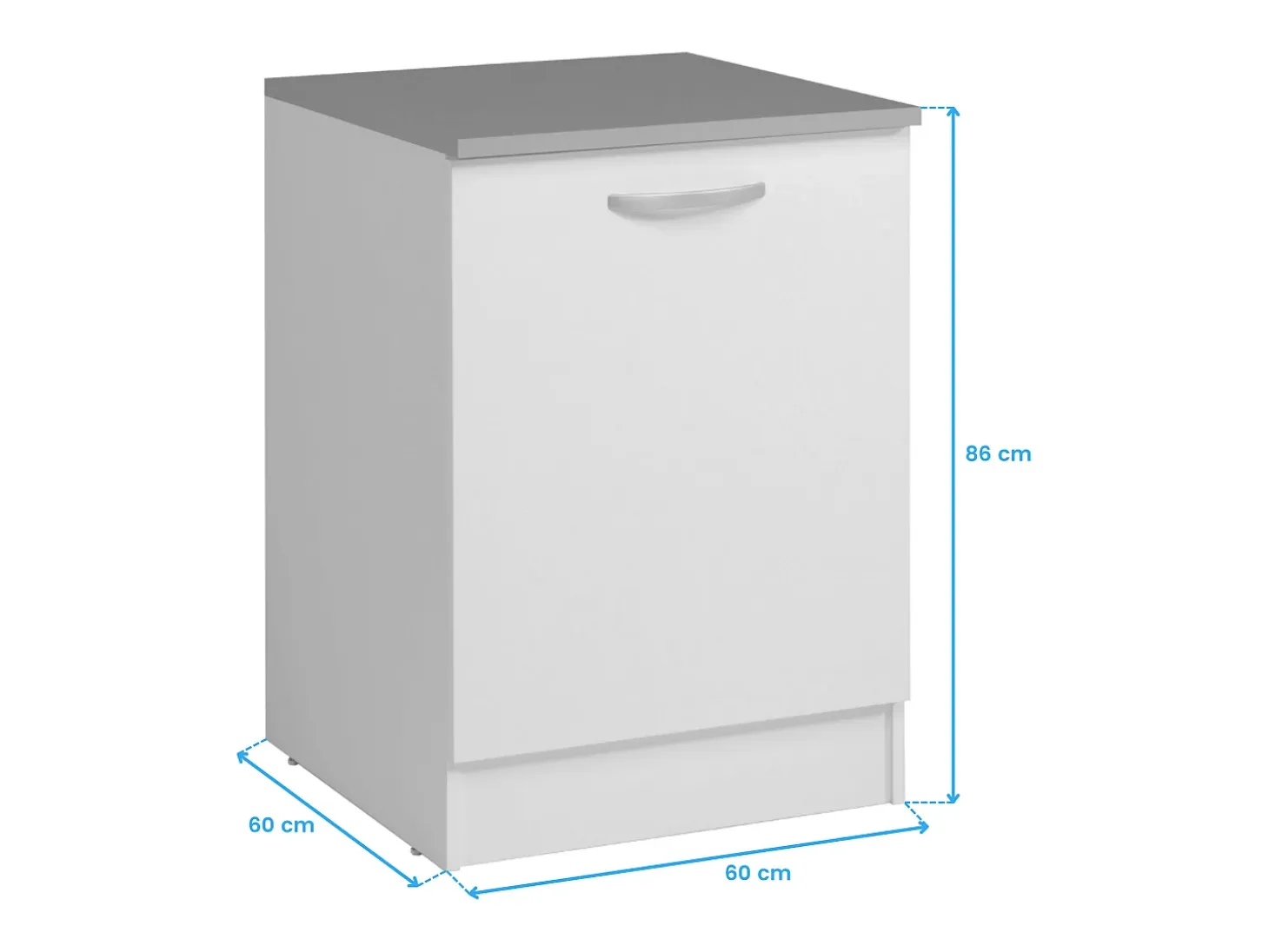 Cocina Completa Eko Blanco Contemporáneo c/5 Módulos Aéreos y Muebles Bajos
