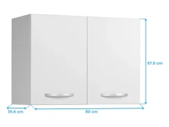 Cocina Completa Eko Blanco Contemporáneo c/5 Módulos Aéreos y Muebles Bajos
