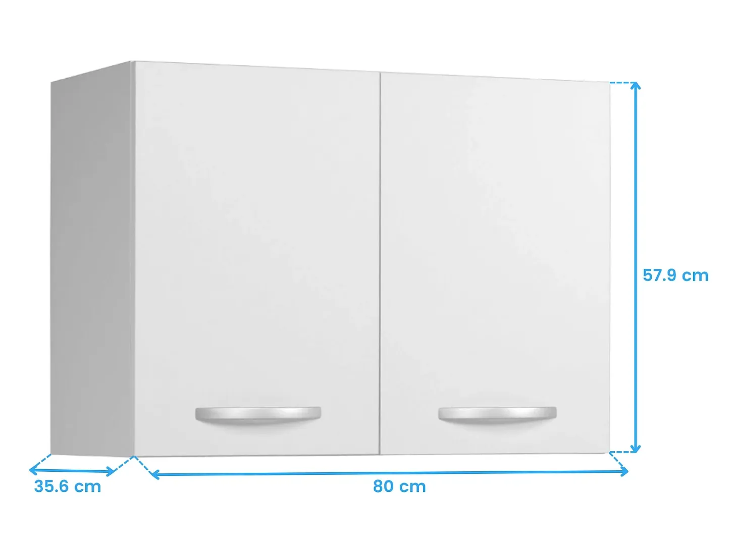 Cocina Completa Eko Blanco Contemporáneo c/5 Módulos Aéreos y Muebles Bajos
