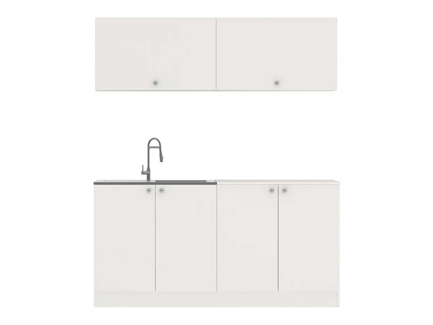 Cocina Equipada haaus Alegra, Blanco, L 160 cm