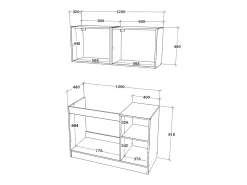 Cocina Equipada haaus Taco, Blanco, L 120 cm