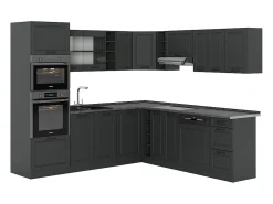 Cocina esquinera antracita casa de campo/antracita 247x46x81.6 r-line
