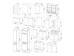 Cocina esquinera antracita casa de campo/roble kraft dorado 347x46x81.6 fame-line