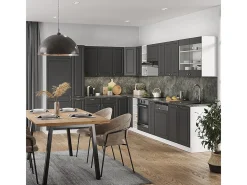 Cocina esquinera antracita casa de campo/blanco 347x46x81.6 fame-line