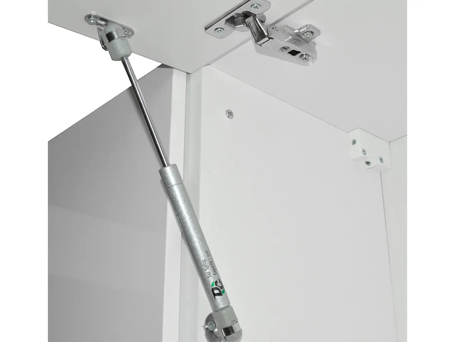 Cocina esquinera blanco alto brillo/blanco 190x60x81.6 rick