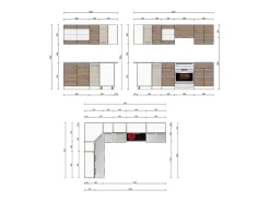 Cocina esquinera blanco/sonoma 247x60x81.6 rick