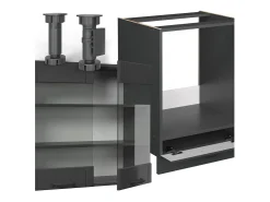 Cocina esquinera gris oscuro 190x60x81.6 fame-line