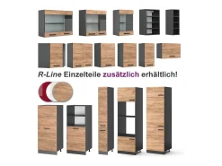 Cocina esquinera oro power roble/antracita 270x60x81.6 rick