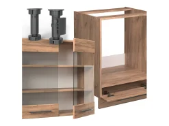 Cocina esquinera roble dorado 190x60x81.6 fame-line