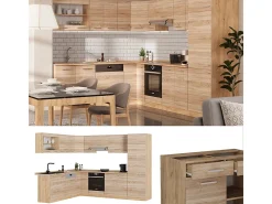 Cocina esquinera roble sonoma/goldkraft 287x60x81.6 r-line