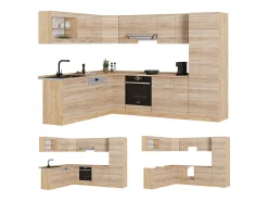 Cocina esquinera roble sonoma/goldkraft 287x60x81.6 r-line