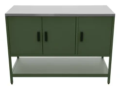 Cocina exterior 2 módulos acero inoxidable verde