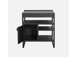 Cocina exterior 3 módulos acero inoxidable negro