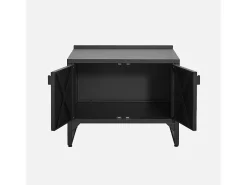 Cocina exterior 6 módulos acero inoxidable negro
