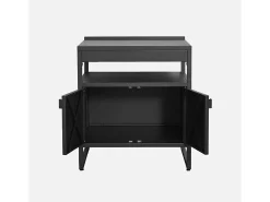 Cocina exterior 6 módulos acero inoxidable negro