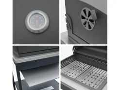 Cocina exterior 2 módulos acero inoxidable barbacoa de carbón con
