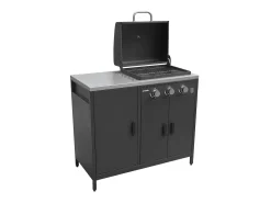 Cocina exterior acero inoxidable barbacoa gas 3 quemadores con
