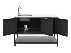 Cocina exterior acero inoxidable barbacoa gas 3 quemadores con