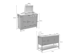Cocina exterior acero inoxidable barbacoa gas 3 quemadores con