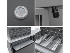 Cocina exterior acero inoxidable barbacoa gas 3 quemadores con