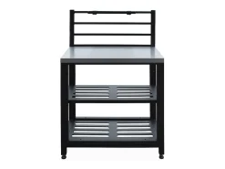 Cocina exterior completa de acero inoxidable de 6 módulos negro