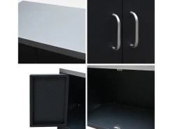 Cocina exterior de acero, 80cm negro