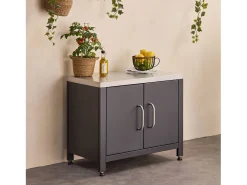 Cocina exterior de acero, 80cm negro