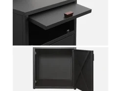 Cocina exterior de acero 2 puertas, 60cm negro