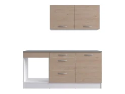 Cocina Modular Eko Completa Reversible Roble Jackson 180 cm