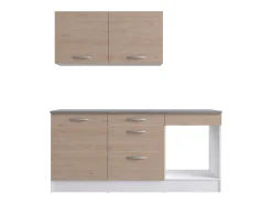 Cocina Modular Eko Completa Reversible Roble Jackson 180 cm