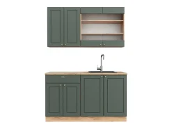 Cocina para solteros green-gold country/gold power roble 140x46x81.6 fame-line
