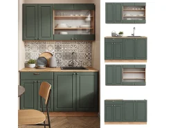 Cocina para solteros green-gold country/gold power roble 140x60x81.6 fame-line