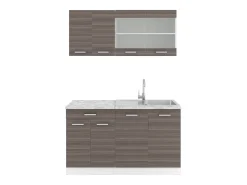 Cocina para solteros gris noble 140x60x81.6 r-line