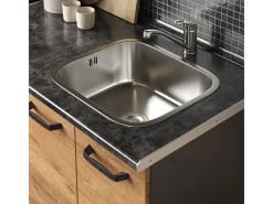 Cocina para solteros oro power roble/antracita 160x46x81.6 r-line