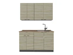 Cocina para solteros panel de roble/antracita 140x60x81.6 fame-line