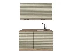 Cocina para solteros panel de roble/roble goldkraft 140x60x81.6 fame-line