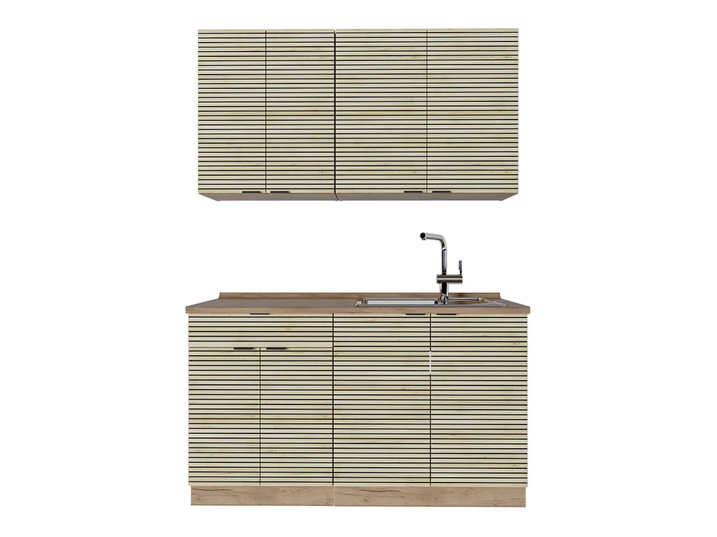 Cocina para solteros panel de roble/roble goldkraft 140x60x81.6 fame-line