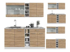 Cocina para solteros sonoma/blanco 160x46x81.6 r-line
