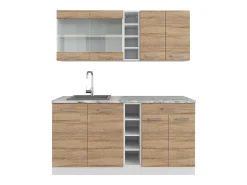 Cocina para solteros sonoma/blanco 160x46x81.6 r-line