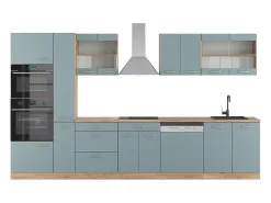 Cocina roble azul-gris-dorado 350x46x81.6 r-line