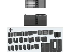 Cocina versátil antracita brillo intenso/antracita 160x60x81.6 r-line
