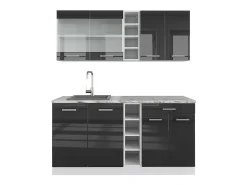 Cocina versátil antracita brillo intenso/blanco 160x60x81.6 r-line