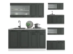 Cocina versátil antracita casa de campo/blanco 140x60x81.6 r-line