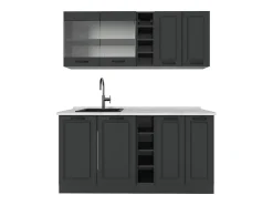 Cocina versátil antracita casa de campo/antracita 160x60x81.6 r-line
