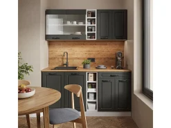Cocina versátil antracita casa de campo/blanco 160x60x81.6 r-line