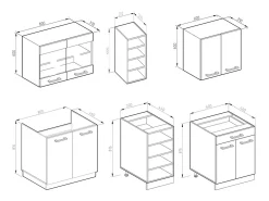 Cocina versátil blanco/antracita 160x60x81.6 r-line