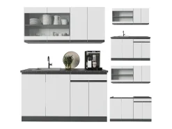 Cocina versátil blanco/antracita 140x60x81.6 r-line