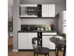 Cocina versátil blanco/antracita 160x60x81.6 r-line