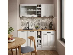Cocina versátil casa de campo blanca/blanca 160x60x81.6 r-line