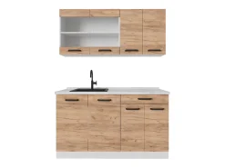 Cocina versátil oro potencia roble/blanco 140x60x81.6 r-line